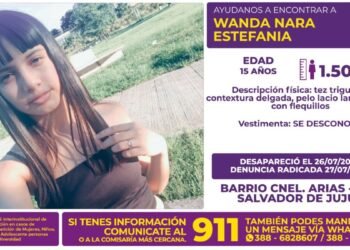 Jujuy: se busca a Wanda Nara Estefanía